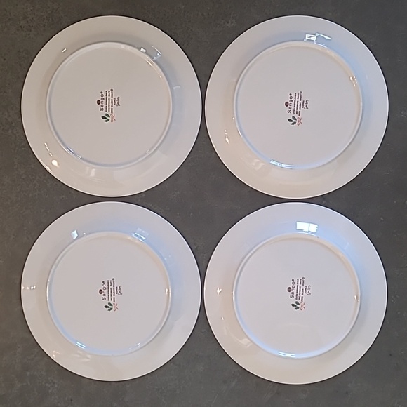 VINTAGE SANGO SILENT NIGHT DINNER PLATES 3900 SET OF 4 - Picture 3 of 10